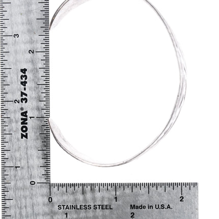 7" Southwestern style sterling silver scroll design cuff bracelet Thailand - Estate Fresh Austin