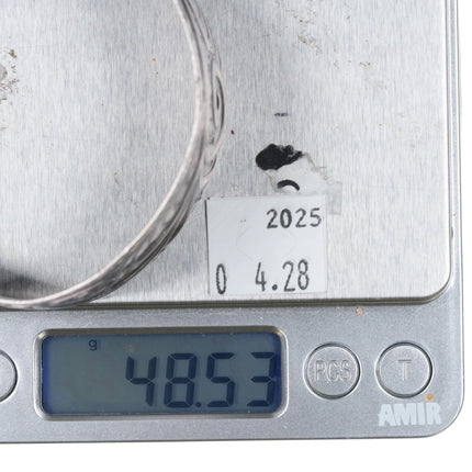 7" Southwestern style sterling silver scroll design cuff bracelet Thailand - Estate Fresh Austin