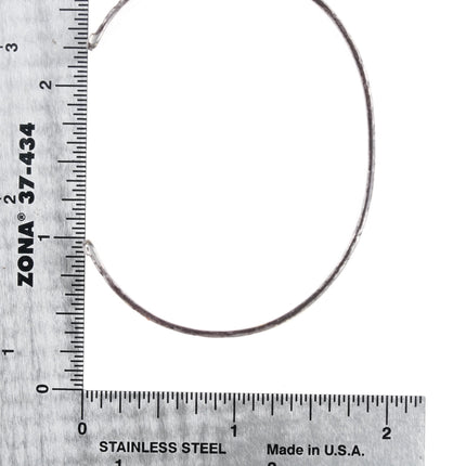 6.5" Vintage Navajo Hand Chiseled design sterling silver cuff bracelet - Estate Fresh Austin