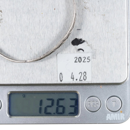 6.35" c1940's Navajo Hand stamped sterling silver cuff bracelet w/ nice pattern - Estate Fresh Austin