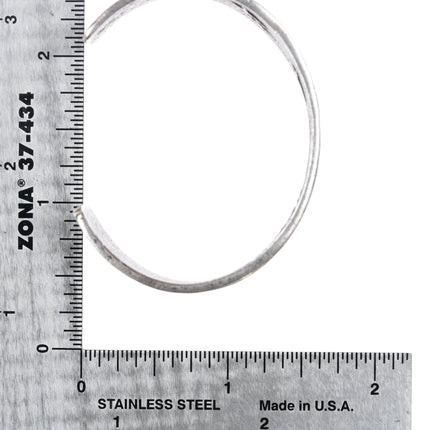 5.5" Lomayoosi Hopi Jonah Hill Tufa Cast sterling cuff bracelet silver - Estate Fresh Austin