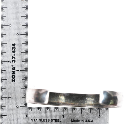 7" Tom and Sylvia Kee Navajo sterling silver gold filled storyteller cuff bracelet - Estate Fresh Austin