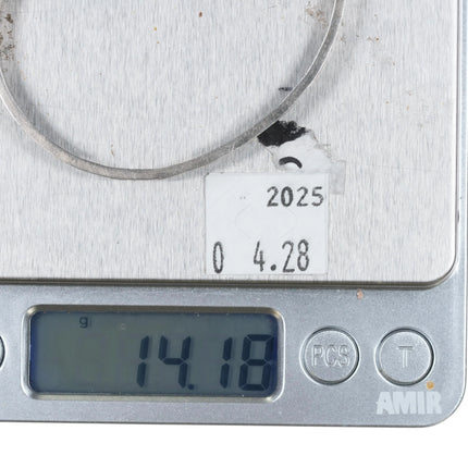 6.5" Hopi overlay water pattern cuff bracelet Sterling silver - Estate Fresh Austin