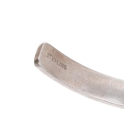 6.5" Hopi overlay water pattern cuff bracelet Sterling silver - Estate Fresh Austin