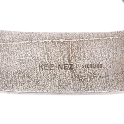 6.5" Kee Nez Navajo tufa cast sterling silver cuff bracelet - Estate Fresh Austin