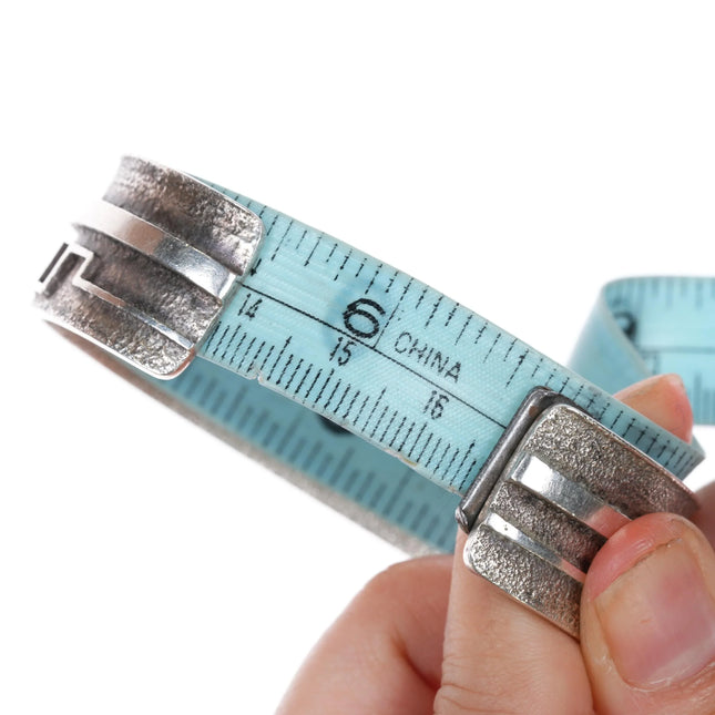 6.5" Kee Nez Navajo tufa cast sterling silver cuff bracelet - Estate Fresh Austin