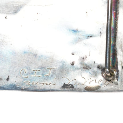 Huge Zuni Sterling inlay Roadrunner concho/belt buckle CIJ - Estate Fresh Austin