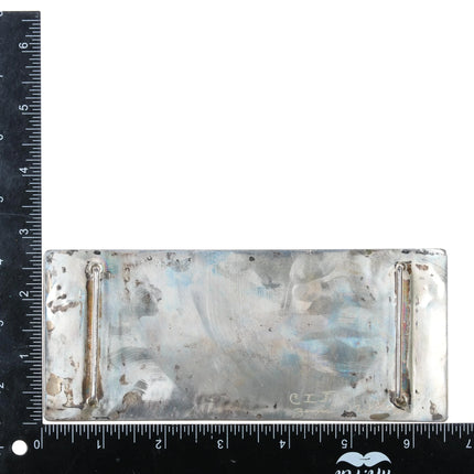 Huge Zuni Sterling inlay Roadrunner concho/belt buckle CIJ - Estate Fresh Austin