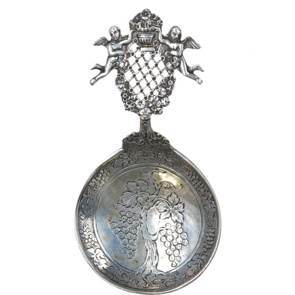 Antique German 800 silver tea caddy spoon w/fancy handle - Estate Fresh Austin