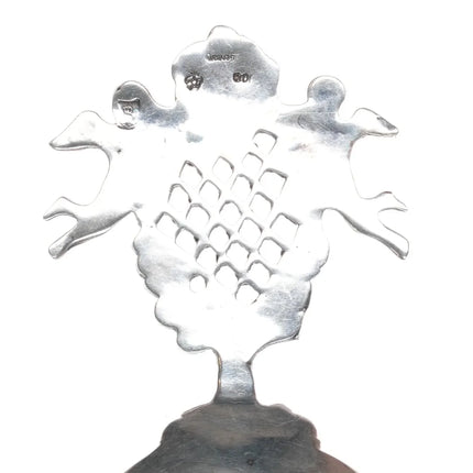 Antique German 800 silver tea caddy spoon w/fancy handle - Estate Fresh Austin