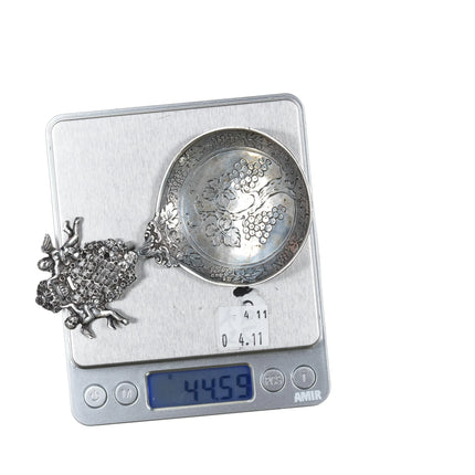 Antique German 800 silver tea caddy spoon w/fancy handle - Estate Fresh Austin