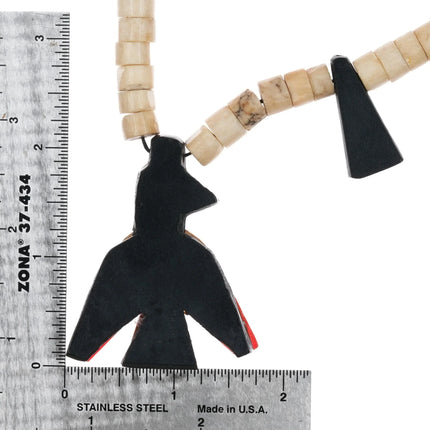 c1940 Santo Domingo Battery bird Necklace Tab Thunderbird - Estate Fresh Austin