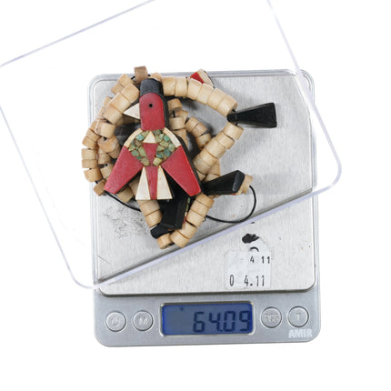 c1940 Santo Domingo Battery bird Necklace Tab Thunderbird - Estate Fresh Austin