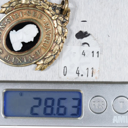 c1810ish Georgian William Pitt club gilt silver British Political cameo fob - Estate Fresh Austin