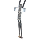 Vintage Roger John Navajo sterling silver cross bolo tie - Estate Fresh Austin
