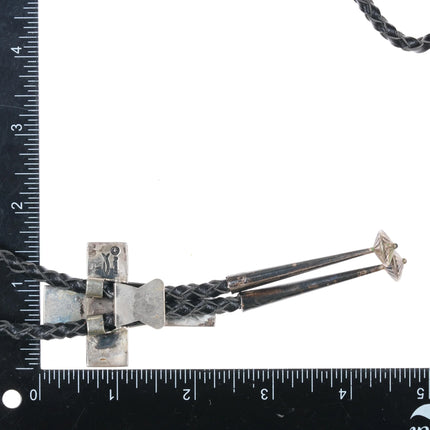 Vintage Roger John Navajo sterling silver cross bolo tie - Estate Fresh Austin