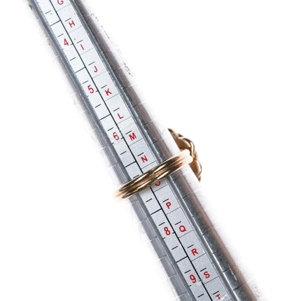 sz7 14k gold southwestern ring with high grade spiderweb turquoise - Estate Fresh Austin