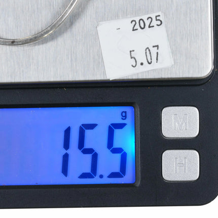 5.6" IC Sterling silver cuff bracelet with gold heart - Estate Fresh Austin