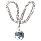 Vintage Hopi Overlay reversible sterling silver pendant on watch fob necklace - Estate Fresh Austin