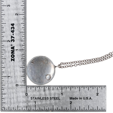 Vintage Hopi Overlay kokopelli sterling silver pendant on necklace - Estate Fresh Austin