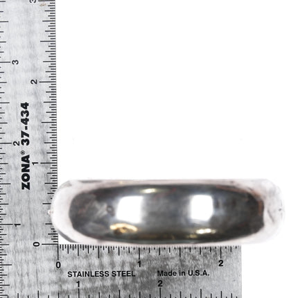 6.35" Antique Hand Engraved sterling silver bangle bracelet - Estate Fresh Austin