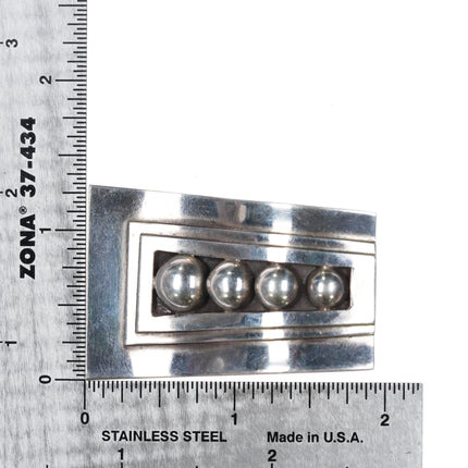 Pat Areias Huge sterling silver modernist clip-on earrings - Estate Fresh Austin