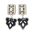 GG Southwestern Artisan sterling silver carved earrings - Estate Fresh Austin