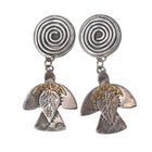 1992 Victoria Maase Stoll Taos Sterling silver thunderbird earrings - Estate Fresh Austin