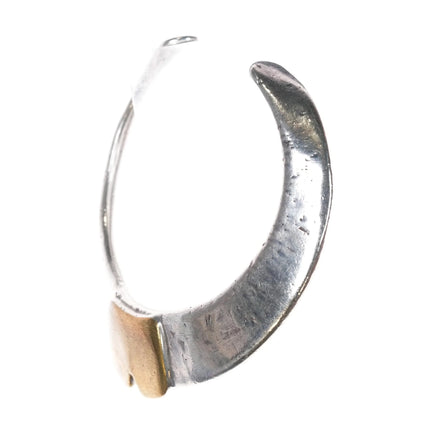 6" OR Santa Fe Sterling silver cuff bracelet w/ brass accent - Estate Fresh Austin