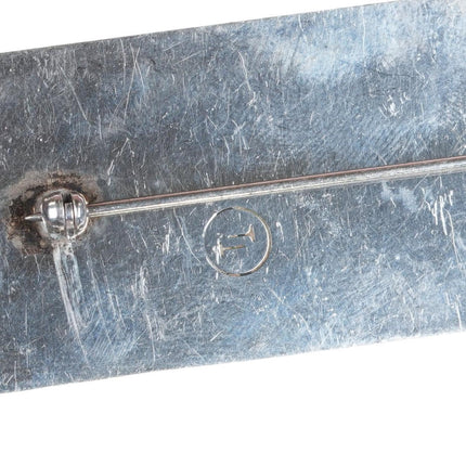 Large TT Machine Age Modernist sterling silver copper/brass art pin - Estate Fresh Austin