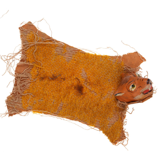 Antique Childrens Dollhouse Rug Faux Tiger - Estate Fresh Austin