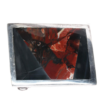 Vintage southwestern Sterling silver agate belt buckle - Estate Fresh Austin