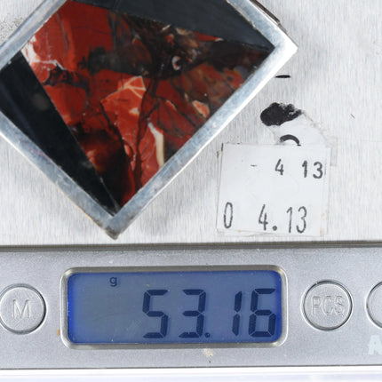 Vintage southwestern Sterling silver agate belt buckle - Estate Fresh Austin