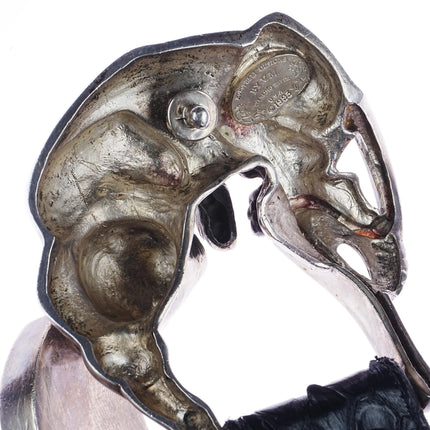 1.5" 1993 Kokopelli Designs Sterling silver Jaguar Ranger belt buckle set - Estate Fresh Austin