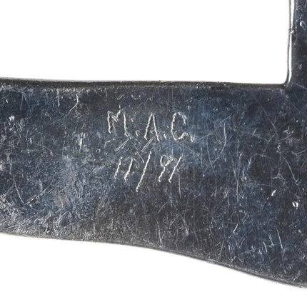 Large 1.5" R Initial Sterling silver Rubies Ranger belt buckle set MAC 1991 - Estate Fresh Austin