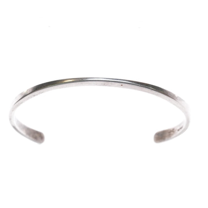 7.25" Southwestern modernist sterling silver cuff bracelet signed - Estate Fresh Austin