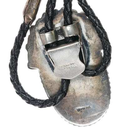 c1960 c-31 Sterling silver and turquoise southwestern bolo tie - Estate Fresh Austin