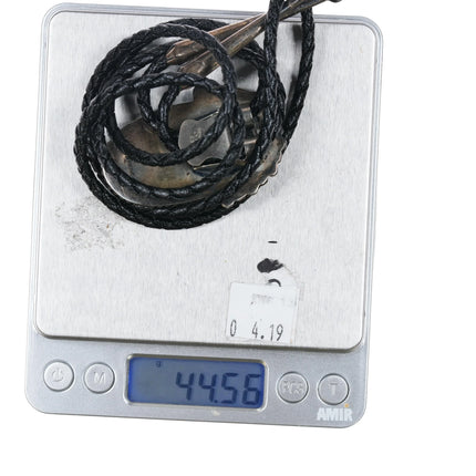 c1960 c-31 Sterling silver and turquoise southwestern bolo tie - Estate Fresh Austin