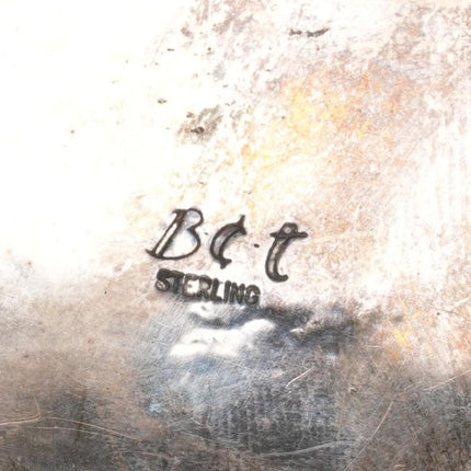 Floyd Becenti Navajo sterling silver carved Kachina overlay belt buckle - Estate Fresh Austin