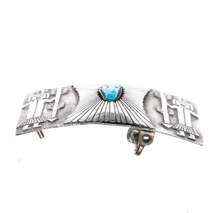 Navajo sterling silver Yei's with turquoise belt buckle - Estate Fresh Austin