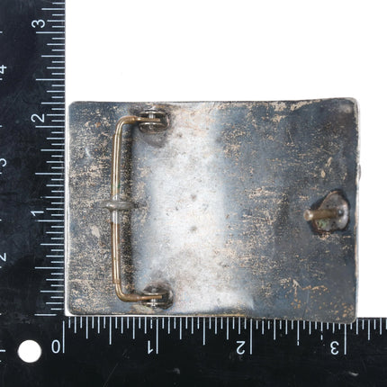 Navajo sterling silver Yei's with turquoise belt buckle - Estate Fresh Austin