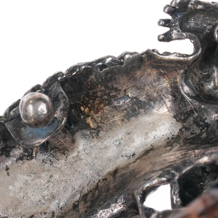 1990's Sterling silver Horny Toad ranger belt buckle set - Estate Fresh Austin