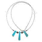1970's Zuni sterling silver, turquoise, carved shell fetish birds necklace - Estate Fresh Austin