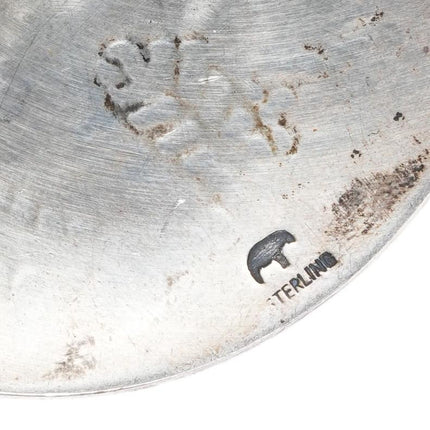 Lawrence Saufkie Hopi Overlay pendant/pin raincloud/corn design sterling silver - Estate Fresh Austin