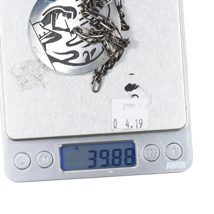 Lawrence Saufkie Hopi Overlay pendant/pin raincloud/corn design sterling silver - Estate Fresh Austin