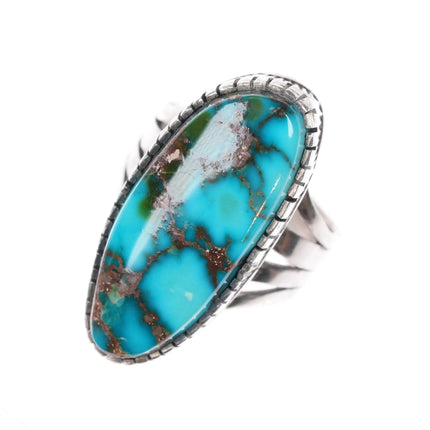 sz8 D Navajo sterling silver high grade Royston turquoise sterling silver ring - Estate Fresh Austin