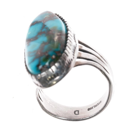 sz8 D Navajo sterling silver high grade Royston turquoise sterling silver ring - Estate Fresh Austin