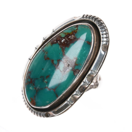 sz7 William G Johnson Navajo sterling silver turquoise ring - Estate Fresh Austin