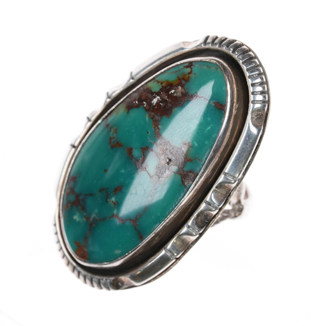 sz7 William G Johnson Navajo sterling silver turquoise ring - Estate Fresh Austin