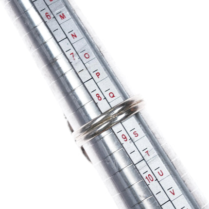 sz8.5 TF Navajo sterling silver spiderweb Candelaria Turquoise ring - Estate Fresh Austin